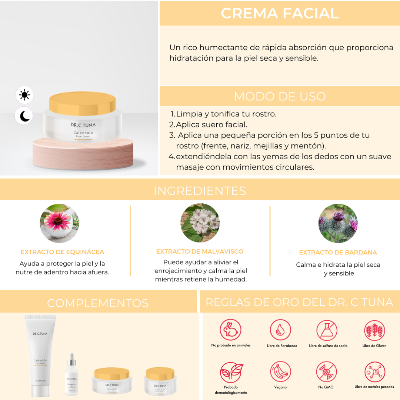 pack de cremas faciales a base de caléndula, crema facial