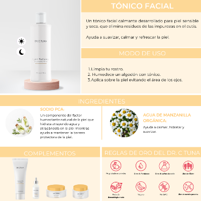 pack de cremas faciales a base de caléndula, tónico facial